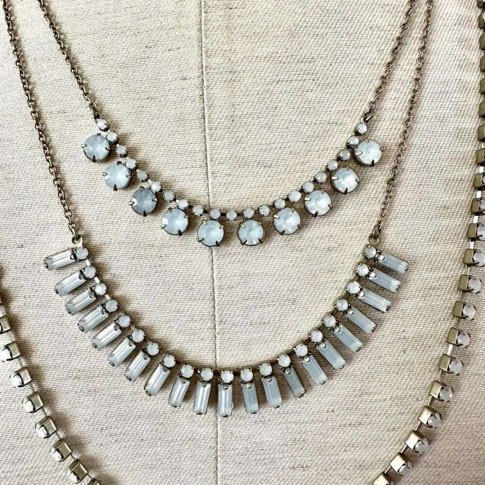 Multi chain blue beaded necklace - Picture 11 of 11